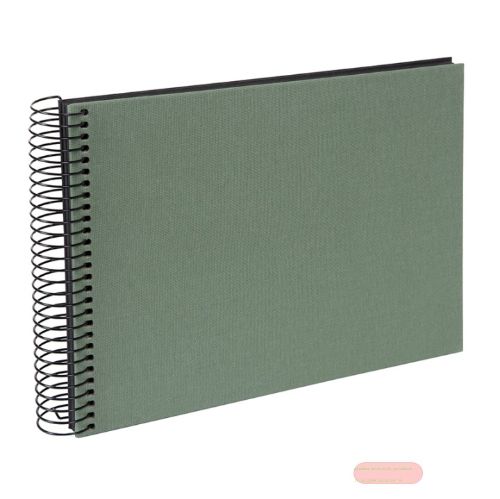 Bild von Aktions-Spiralalben, 24x17cm, 40 S.schwarz, Leinen, B.Vista artichoke - VE 2