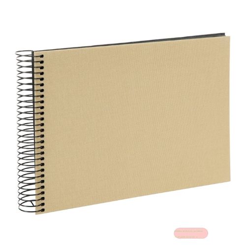 Bild von Aktions-Spiralalben, 24x17cm, 40 S.schwarz, Leinen, B.Vista beige - VE 2