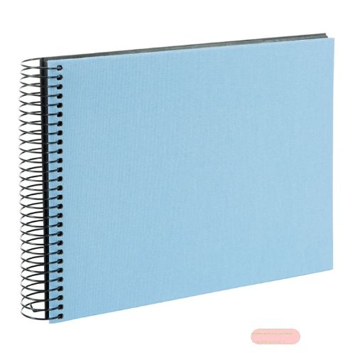Bild von Aktions-Spiralalben, 24x17cm, 40 S.schwarz, Leinen, B.Vista himmelblau - VE 2