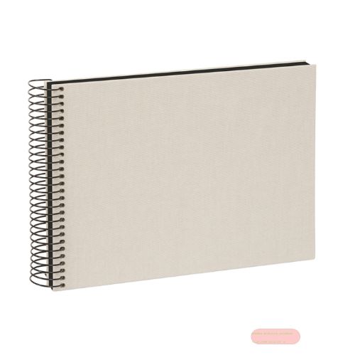 Bild von Aktions-Spiralalben, 24x17cm, 40 S.schwarz, Leinen, B.Vista sandgrau - VE 2