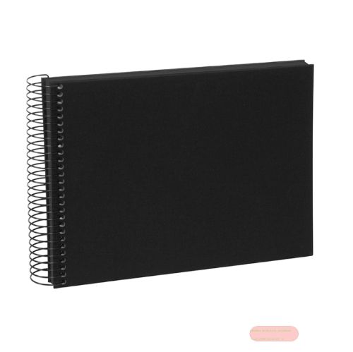 Bild von Aktions-Spiralalben, 24x17cm, 40 S.schwarz, Leinen, B.Vista schwarz - VE 2