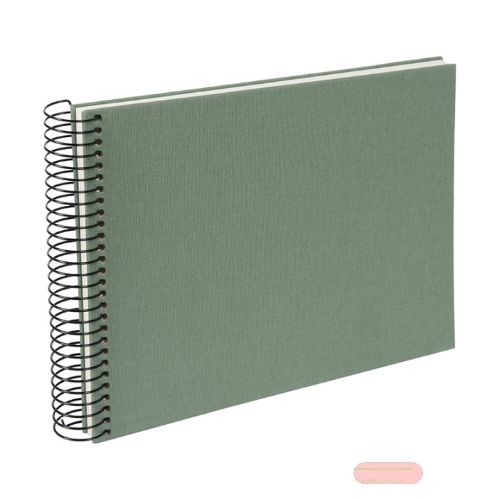 Bild von Aktions-Spiralalben, 24x17cm, 40 S.weiss, Leinen uni, B.Vista artichoke - VE 2