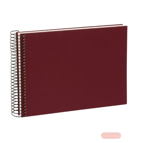 Bild von Aktions-Spiralalben, 24x17cm, 40 S.weiss, Leinen uni, B.Vista bordeaux - VE 2