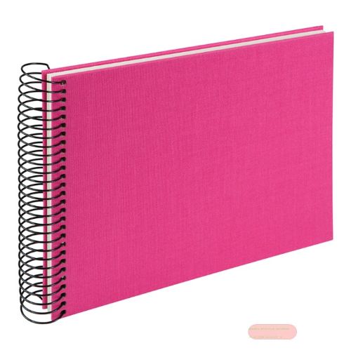 Bild von Aktions-Spiralalben, 24x17cm, 40 S.weiss, Leinen uni, B.Vista electric fuchsia - VE 2