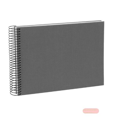 Bild von Aktions-Spiralalben, 24x17cm, 40 S.weiss, Leinen uni, B.Vista grau - VE 2