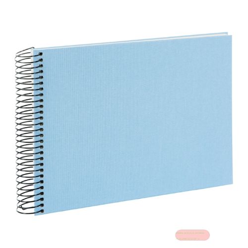 Bild von Aktions-Spiralalben, 24x17cm, 40 S.weiss, Leinen uni, B.Vista himmelblau - VE 2