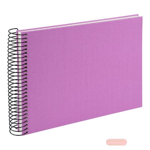 Bild von Aktions-Spiralalben, 24x17cm, 40 S.weiss, Leinen uni, B.Vista lavender - VE 2