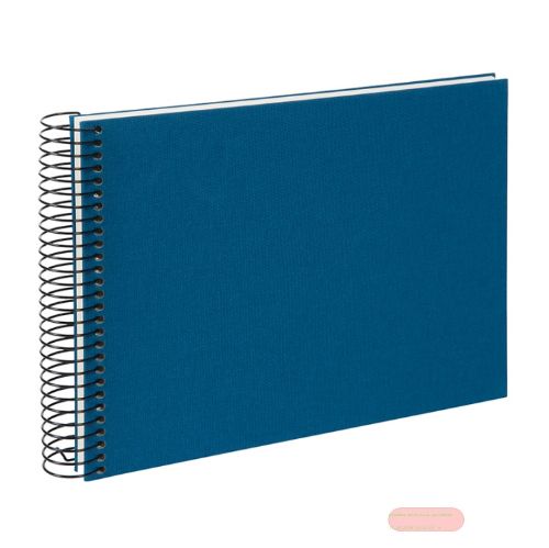 Bild von Aktions-Spiralalben, 24x17cm, 40 S.weiss, Leinen uni, B.Vista petrol - VE 2