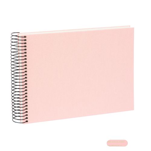 Bild von Aktions-Spiralalben, 24x17cm, 40 S.weiss, Leinen uni, B.Vista rosé - VE 2