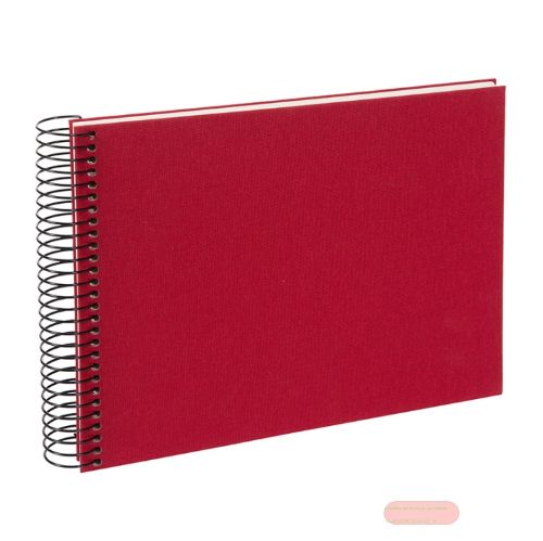 Bild von Aktions-Spiralalben, 24x17cm, 40 S.weiss, Leinen uni, B.Vista rot - VE 2