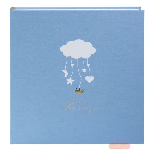 Bild von Babyalbum 4 S.illust. & 6 illu.Blätter, 60 S.weiss, 30x31cm, Leinen, Wolkenpoesie blau