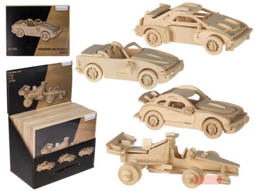 Bild von Autopuzzle-3D aus Naturholz mehrfach gemischt, Display - VE 20