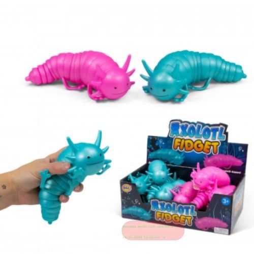 Bild von AXOLOTL FIDGET, Schwanzlurch 2-fach gemischt, kunststoff , ca17cm, Display - VE 12