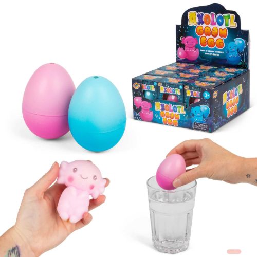 Bild von AXOLOTL GROW EGG,  wachsende Schwanzlurche im Ei, ca.10cm, Box, im Display - VE 12