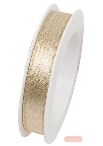 Bild von Band gewebt mit Glitzereffekt, 10mm x 3m, Brilliant gold - VE 6