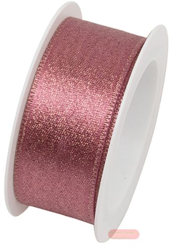 Bild von Band gewebt mit Glitzereffekt, 25mm x 2m, Brilliant puder - VE 6