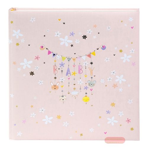 Bild von Babyalbum 4 S.illustriert & 6 farb. illu.Blättern, 60 S.weiss, 30x31cm, Lullaby Line Girl