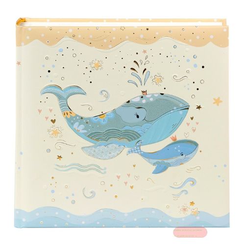 Bild von Babyalbum 4 S.illustriert, inkl. 6 farbigen illu.Blättern, 60 S.weiss, 30x31cm, Blue Whale