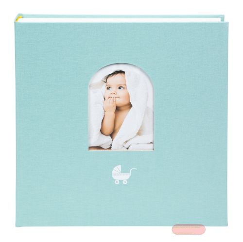 Bild von Babyalbum 4 S.illustriert, p.p., 60 S.weiss, 30x31cm, Leinen, Cozy Nest aqua