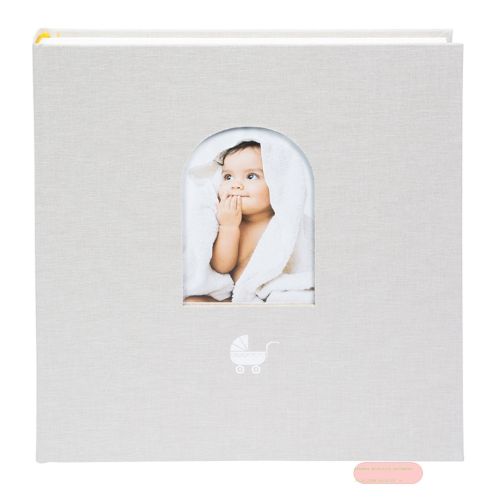 Bild von Babyalbum 4 S.illustriert, p.p., 60 S.weiss, 30x31cm, Leinen, Cozy Nest sandgrau