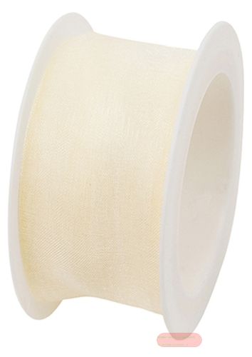 Bild von Band Organza 40mm x 3m, creme - VE 6