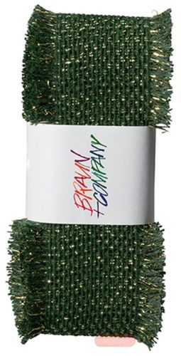 Bild von Band Strängchen 40mm x 2m, Glanz & Glimmer dunkelgrün - VE 10