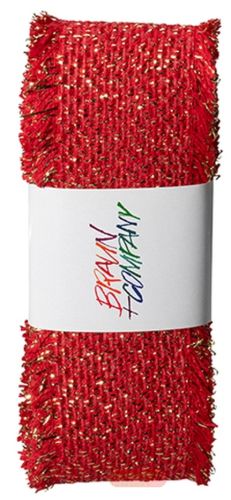 Bild von Band Strängchen 40mm x 2m, Glanz & Glimmer rot - VE 10