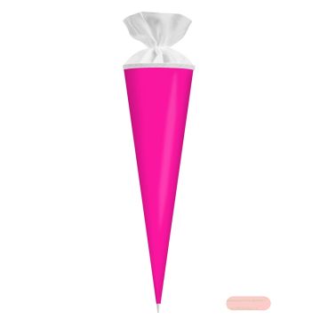 Bild von Bastelschultüte 70cm mit Filzverschluss, Neonpink - VE 5