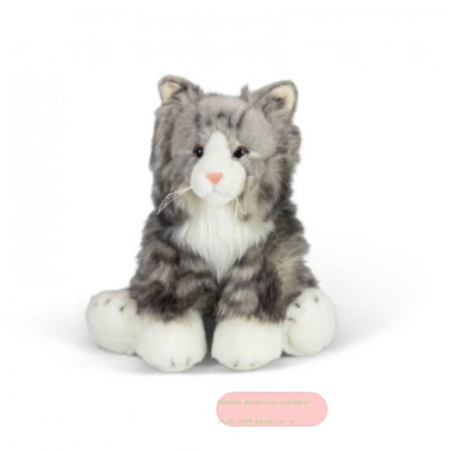 Bild von ANIMIGOS WORLD OF NATURE GREY FLUFFY CAT, Katze Fluffy, 35cm - VE 3