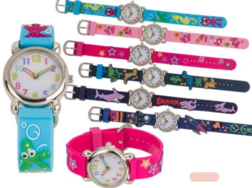 Bild von Armbanduhr für Kinder, 6-fach gemischt, Box, im Display - VE 24 (SR)