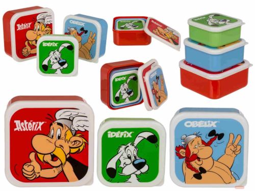 Bild von Asterix Brotdosen aus Kunststoff, 3er Set - VE 4