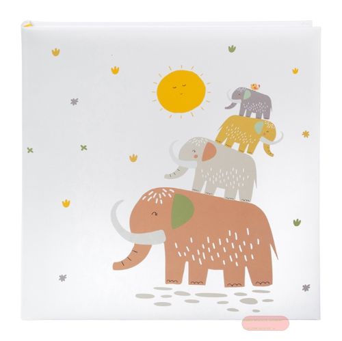 Bild von Baby-/Kinderfotoalbum 60 S.weiss, 30x31cm, ohne Innentext, Elephant Tower