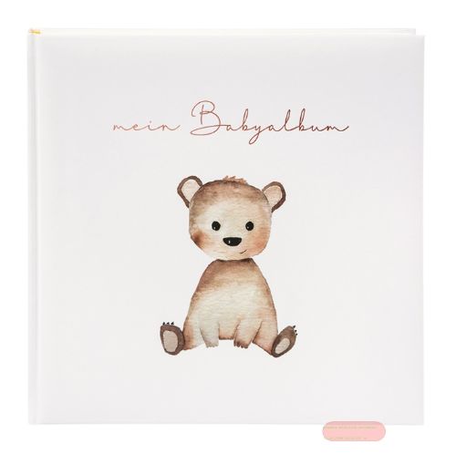 Bild von Babyalbum 25x25cm, 60 S.weiss, Teddybär