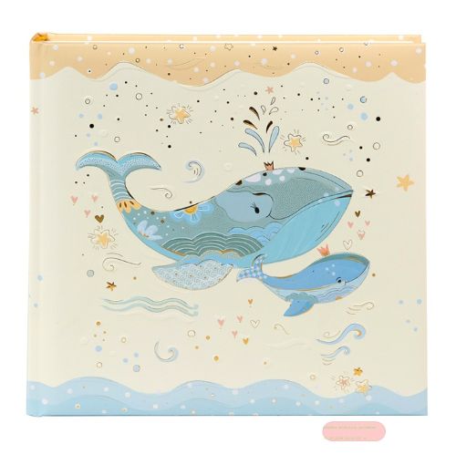 Bild von Babytagebuch mit 100 Seiten illustriert, 24,5x22,5cm, Blue Whale
