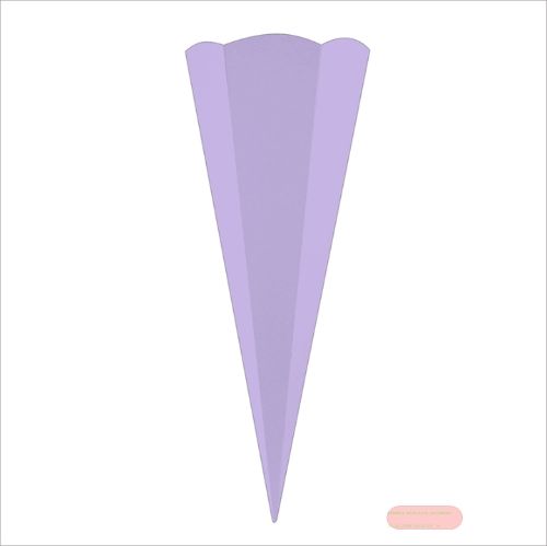 Bild von Bastelschultüte aus bedrucktem Chromokarton, 68cm, 6 eckig, flieder - VE 5