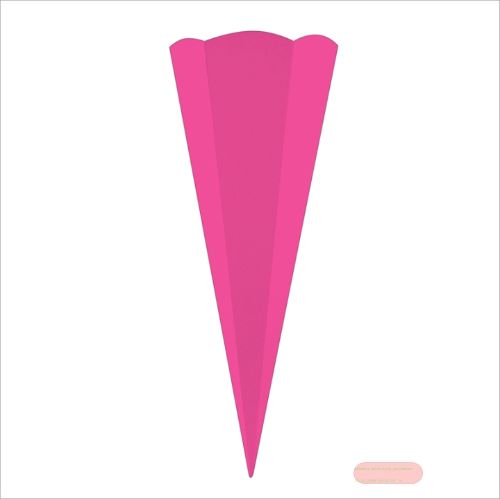 Bild von Bastelschultüte aus bedrucktem Chromokarton, 68cm, 6 eckig, pink - VE 5