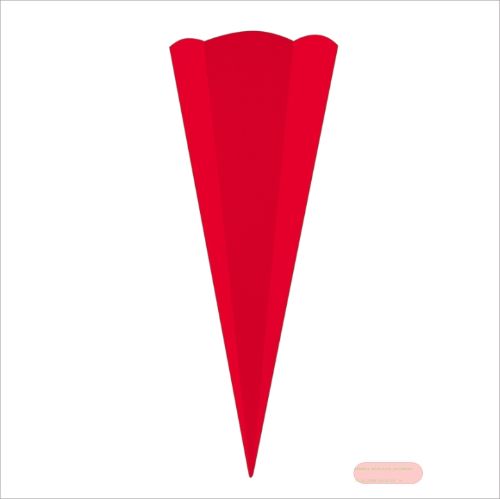 Bild von Bastelschultüte aus bedrucktem Chromokarton, 68cm, 6 eckig, rubinrot - VE 5