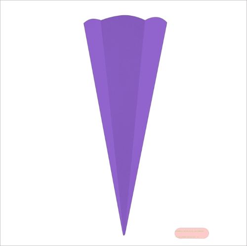 Bild von Bastelschultüte aus bedrucktem Chromokarton, 68cm, 6 eckig, violett - VE 5