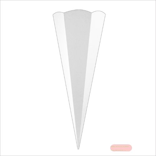 Bild von Bastelschultüte aus bedrucktem Chromokarton, 68cm, 6 eckig, weiss - VE 5