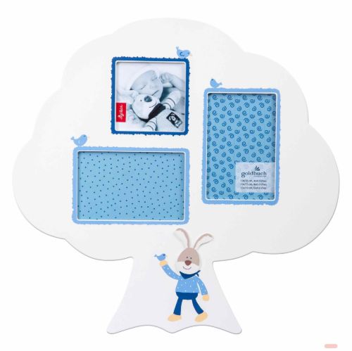 Bild von Bilderrahmen Baum aus Holz, ca.41x42cm, für 3 Fotos 10x15+10x10cm, Semmelbunny - VE 2