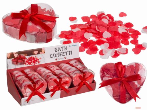 Bild von Badekonfetti Herz 20g in PVC-Dose, im Display - VE 15