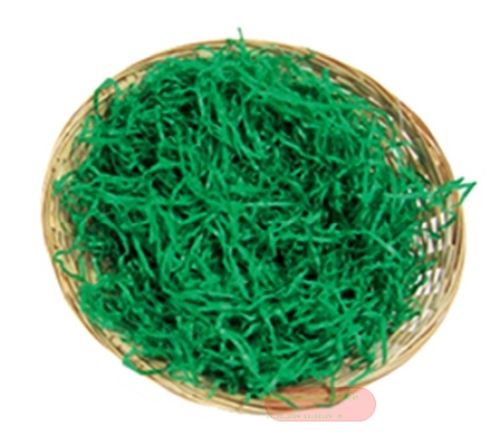 Bild von Bambuskörbchen, gefüllt mit grünem Ostergras, d: 20 cm, lose - VE 10