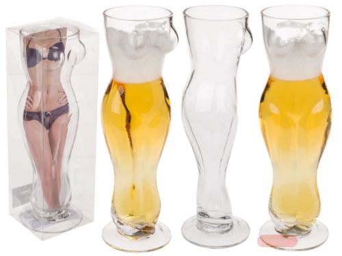 Bild von Bierglas Frauenkörper ca.0,5l, 25x8cm, in Box - VE 4