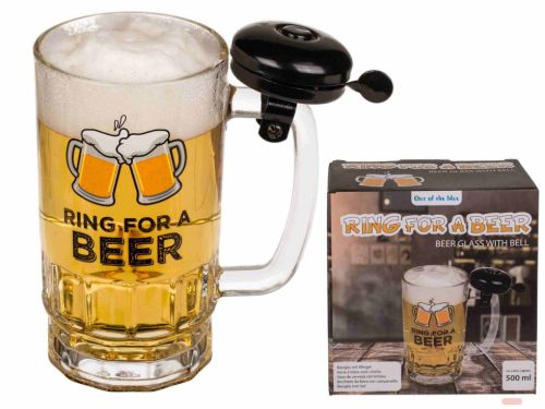 Bild von Bierglas mit Klingel, ca.500ml, 14cm, in Box - VE 4