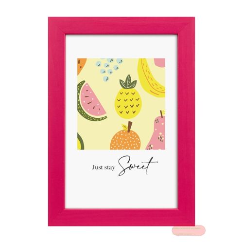 Bild von Bilderrahmen für Foto Bildformat 10x15cm, Holz, Lunaro pink - VE 3