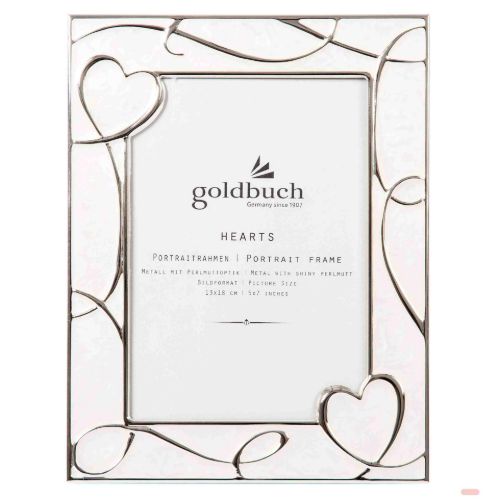 Bild von Bilderrahmen Hearts Bildformat 13x18cm, metall, creme - VE 2