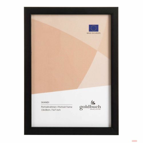 Bild von Bilderrahmen für 1 Foto Bildformat 13x18cm, Holz, Skandi schwarz - VE 3