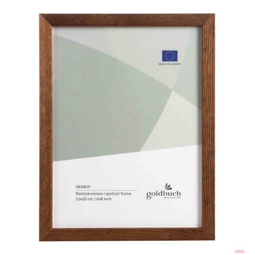 Bild von Bilderrahmen für 1 Foto Bildformat 15x20cm, Holz, Skandi braun - VE 3