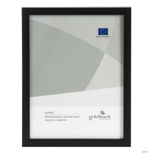 Bild von Bilderrahmen für 1 Foto Bildformat 15x20cm, Holz, Skandi schwarz - VE 3