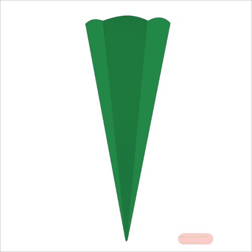 Bild von Bastelschultüte aus bedrucktem Chromokarton, 41cm, 6 eckig, dunkelgrün - VE 10